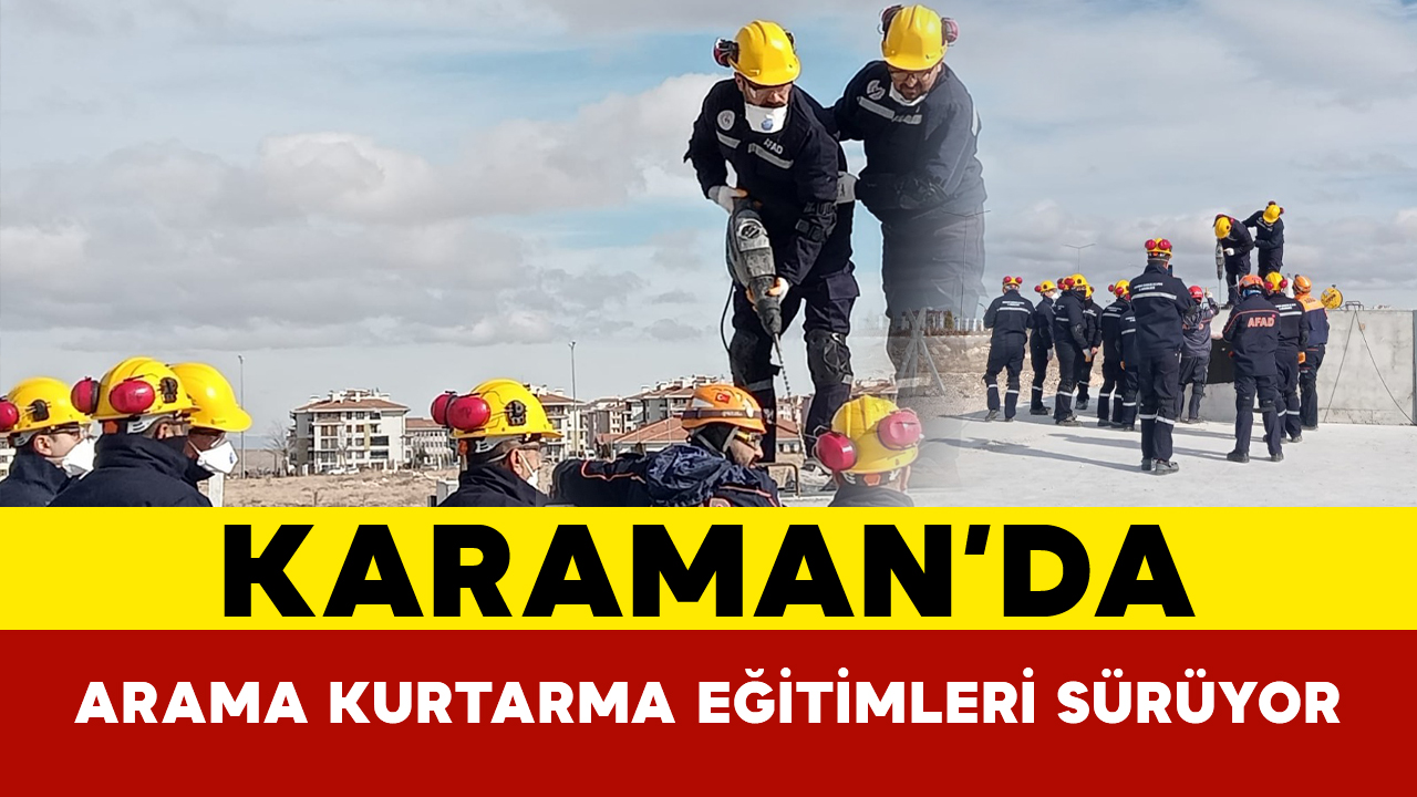 Karamanda Depremde Arama Ve Kurtarma E Itimleri S R Yor