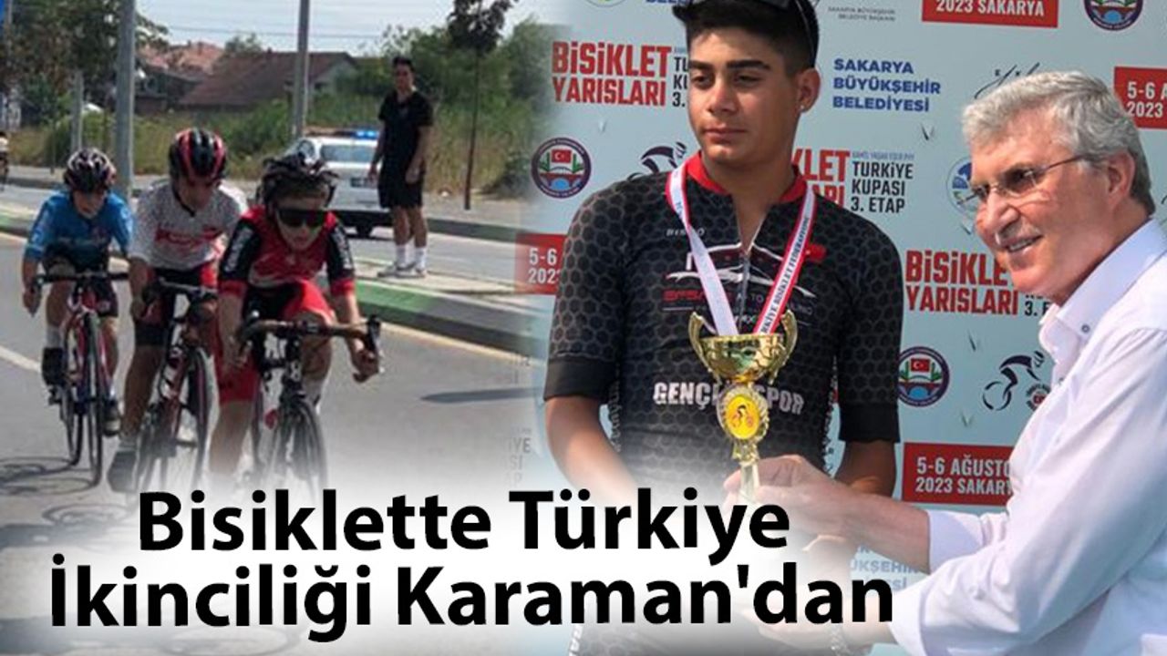 Bisiklette Türkiye İkinciliği Karaman'dan