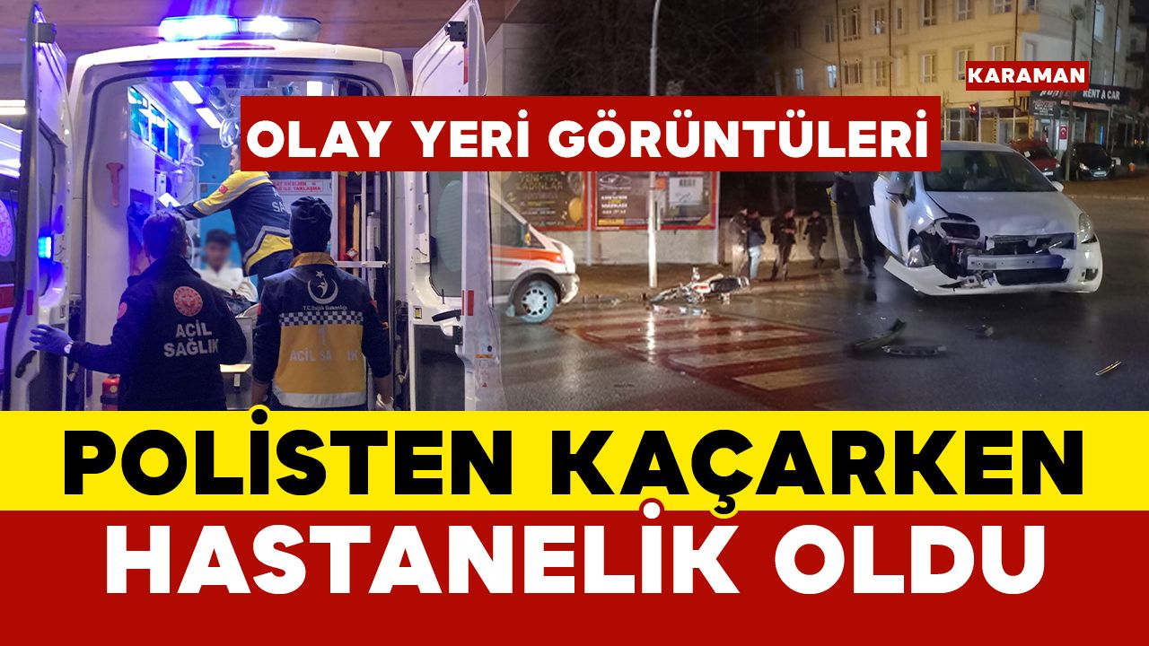 Motorla Polisten Kaçarken Kaza Yapan Genç Hastanelik Oldu OLAY YERİ GÖRÜNTÜLERİ