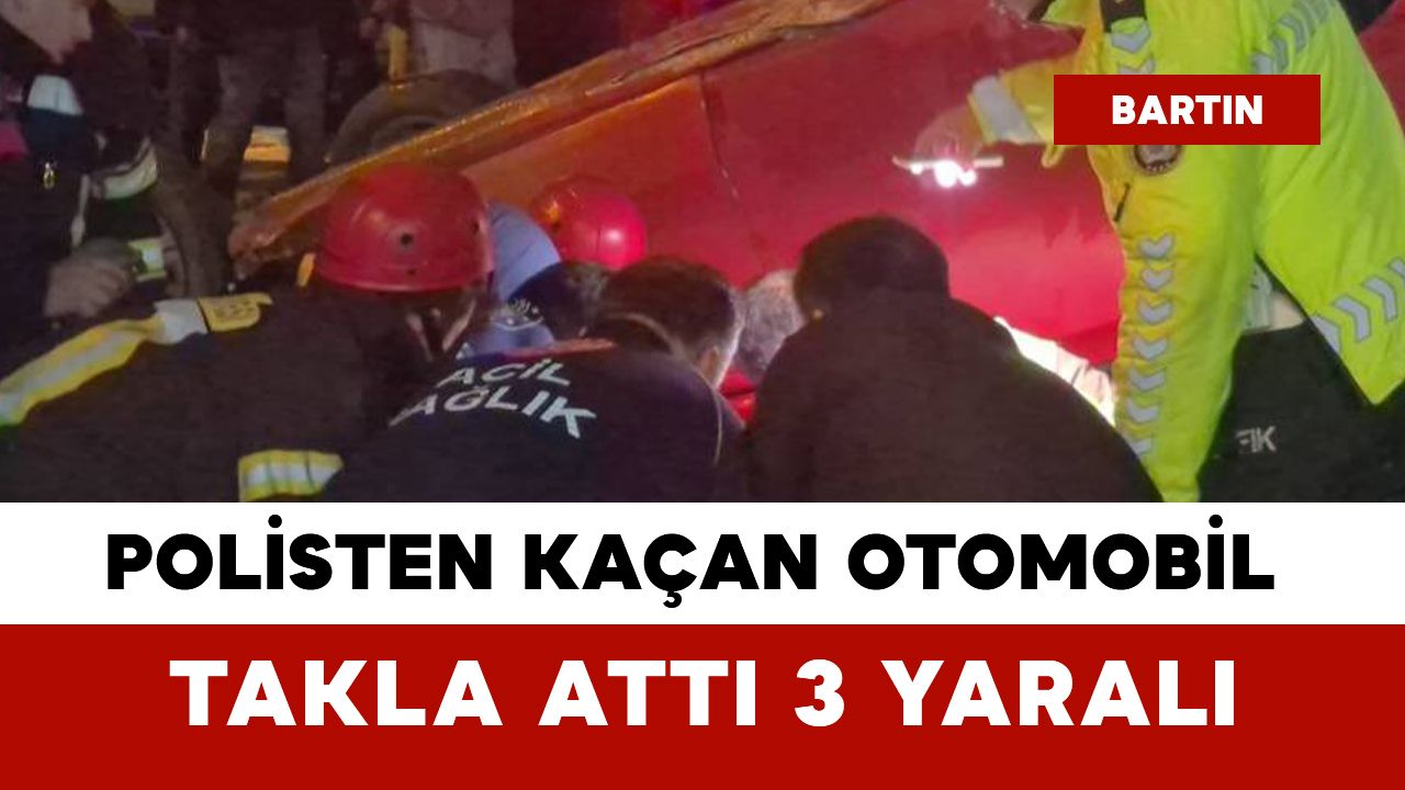 Polisten Kaçan Otomobil Takla Attı: 3 Yaralı