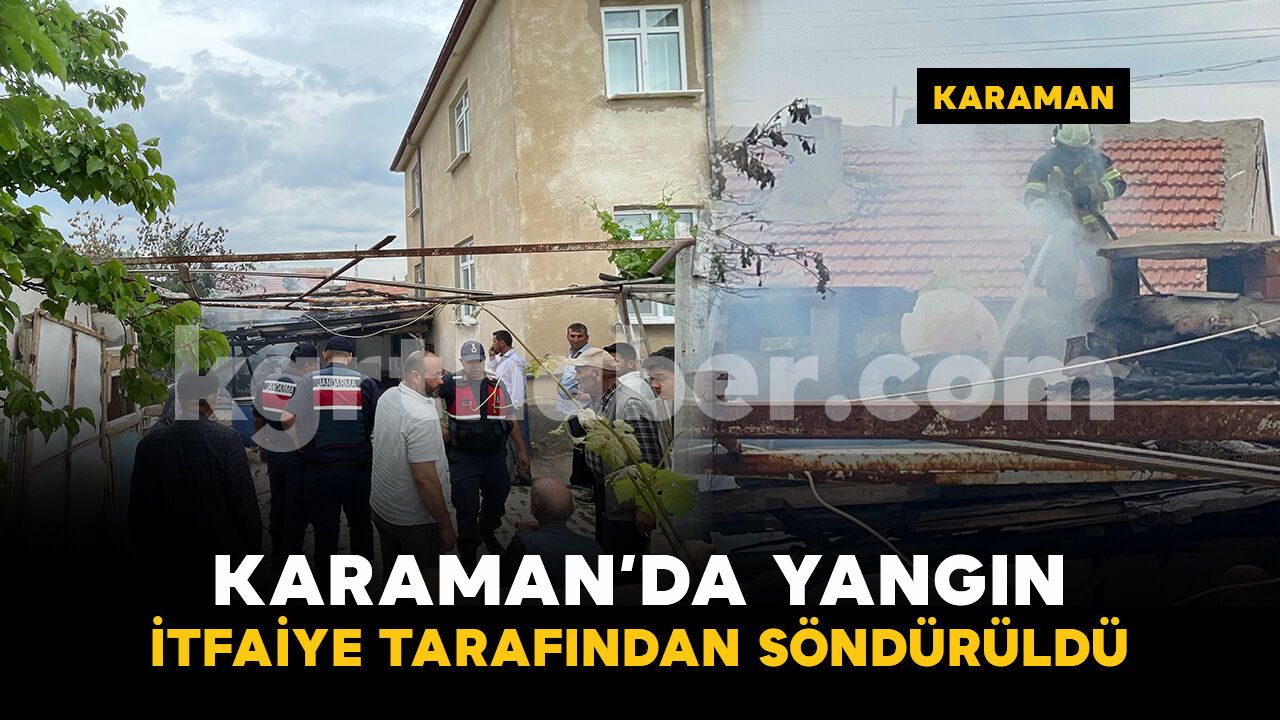 Evin müştemilatında korkutan yangın