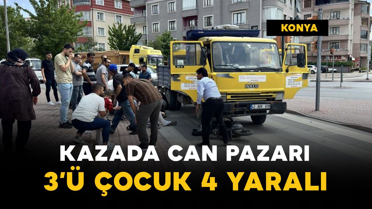 Kamyonetin altında kaldı: 3'ü çocuk 4 yaralı