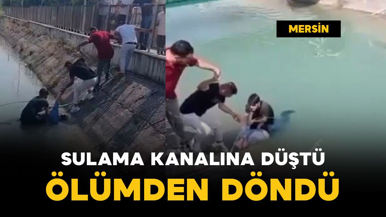 Sulama kanalına düştü: ölümden döndü