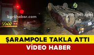 Karaman'da virajı alamayan otomobil şarampole takla attı: 1 yaralı