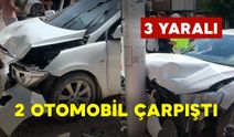 Karaman'da 2 Otomobil Çarpıştı: 3 Yaralı Olay Yeri Görüntüleri