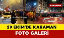 Karaman 29 Ekim Cumhuriyet Bayramı fener alayı fotoğrafları