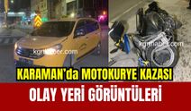 Karaman’da motokurye kazası: 1 genç yaralı