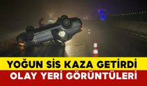 Bolu Dağı’nda sis kaza getirdi