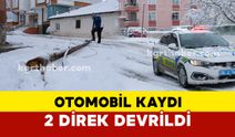 Karaman'da 2 telefon direği devrildi: olay yeri görüntüleri