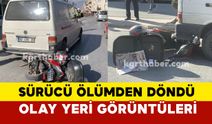 Sürücü ölümden döndü: olay yeri görüntüleri