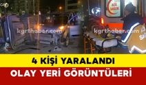 Karaman'da Hafif Ticari Araçla Otomobil Çarpıştı: 4 Yaralı