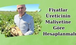 Fiyatlar Üreticinin Maliyetine Göre Hesaplanmalı