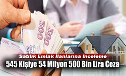 Satılık Emlak İlanlarına İncelemeye 54 Milyon 500 Bin Lira Ceza