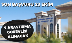 9 Araştırma Görevlisi Alınacak