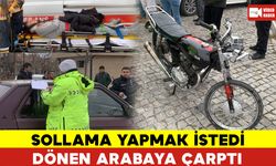 Karaman'da Sollama Yapmaya Kalkışan Motor Arabaya Çarptı: 1 Yaralı