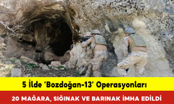 5 İlde 20 Mağara, Sığınak ve Barınak İmha Edildi