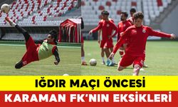 Iğdır Maçı Öncesi Karaman FK'nın Eksikleri