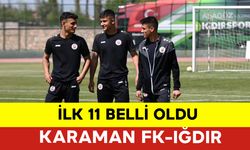 Iğdır Maçında Karaman FK'nın İlk 11'i
