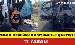Yolcu Otobüsü Kamyonetle Çarpıştı: 17 Yaralı