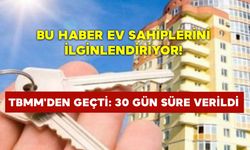 Bu haber ev sahiplerini ilginlendiriyor! TBMM'den geçti: 30 gün süre verildi