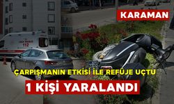 Çarpışmanın Etkisi İle Orta Refüje Uçtu 1 Kişi Yaralandı