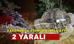 Karaman’da Kontrolden Çıkan Otomobil Takla Attı: 2 Yaralı