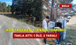 Kontrolden Çıkan Otomobil Takla Attı: 1 Ölü, 2 Yaralı