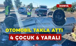 Otomobil Takla Attı: 4’ü Çocuk 6 Yaralı