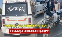 Yayaya Yol Vermek İsteyen Dolmuşa Çarptı: 1 Yaralı