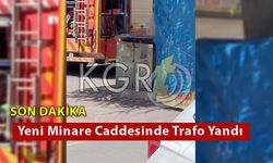 Yeni Minare Caddesinde Trafo Yandı