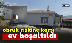 Canlarını zor kurtardılar ev obruk riskine karşı boşaltıldı