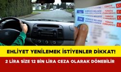 Ehliyet yenilemede gözden kaçırılan detay! 2 lira Size 12 bin lira ceza olarak dönebilir