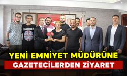 Gazetecilerden Karaman Emniyet Müdürü Mehmet Turhan'a ziyaret