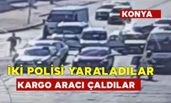 İki polisi yaralayıp kargo aracı çaldılar