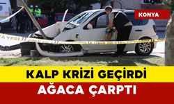 Kalp krizi geçiren sürücü kaza yaptı