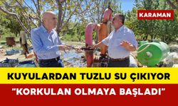 Karaman'da kuyulardan tuzlu su çıkmaya başladı, çiftçiler tedirgin