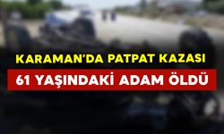 Karaman'da patpat devrildi: 1 ölü