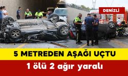 Köprülü kavşak kazasında 1 ölü 2 ağır yaralı