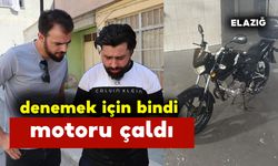 Motor alırken denemek için bindiği motoru çaldı