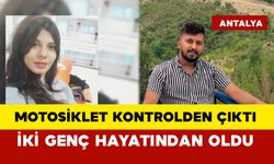 Motosiklet Kontrolden Çıktı iki genç hayatından oldu