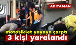 Motosiklet yayaya çarptı: 3 yaralı