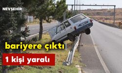 Otomobil bariyere çıkarak durabildi: 1 yaralı