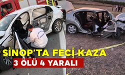 Sinop’ta iki otomobil kafa kafaya çarpıştı: 3 ölü, 4 yaralı