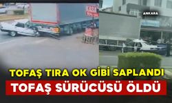 Tofaş tıra böyle saplandı: 1 ölü