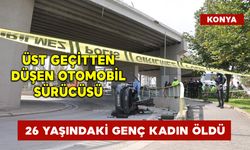 Üst geçitten düşen otomobil sürücüsü 26 yaşındaki genç kadın öldü