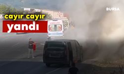 VİP minibüs cayır cayır yandı