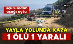 Yayla yolunda uçurumdan uçtu: 1 ölü 1 yaralı