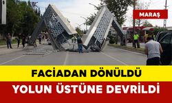 Yolun üstüne devrildi... Faciadan dönüldü