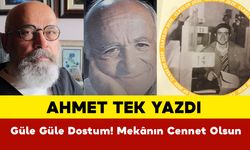 Ahmet Tek yazdı: Güle Güle Dostum! Mekânın Cennet Olsun