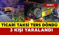 Çarpıştılar sonra 2 araçta ters döndü: 3 yaralı